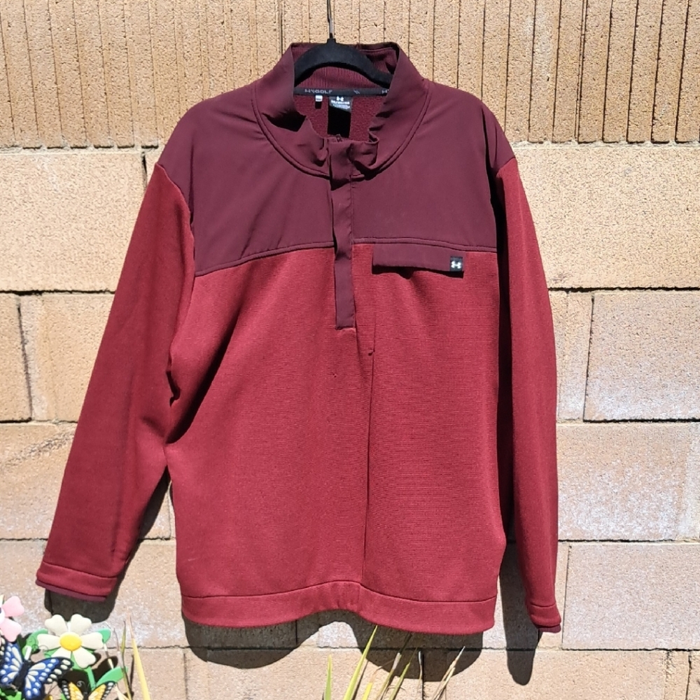 Under Armour Men's Zip Up Sweater - Burgundy